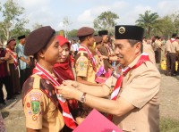 Bupati Siak Memperingati hari Pramuka ke 54 di Buper TBA