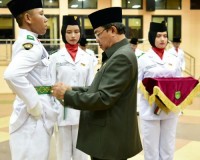 33 Anggota Paskibra di Inhil Dikukuhkan