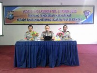 Polres Kampar Adakan Sosialisasi Perkap No.3 Tahun 2015 kepada Bhabinkamtibmas