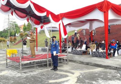 Bupati Pelalawan HM Harris Pimpin Apel Gelar Pasukan Kesiapsiagaan Karhutla