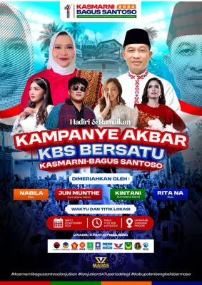 Kampanye Akbar KBS 01 Dimeriahkan Empat Penyanyi Top