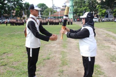 Kirab Api PON ke-21 Tiba di Kabupaten Labuhanbatu