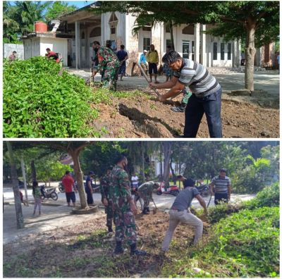 Mensukseskan TMMD Ke 110 Kodim/0313 KPR, Babinsa Koramil/09 Langgam Giat  Karya Bhakti