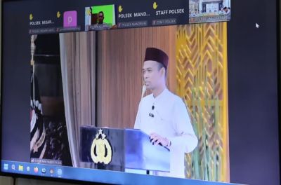 Polres Labuhanbatu Gelar Binrohtal Virtual Bersama Ustadz Abdul Somad