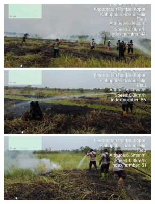 Polsek Rantau Kopar Melaksanakan Verifikasi, Pemadaman Kebakaran Hutan dan Lahan