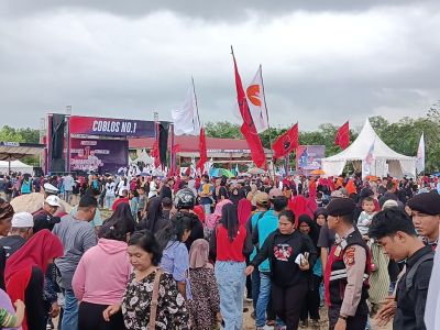 Ribuan Pendukung Paslon 01 KBS Padati Kampanye Akbar di Pinggir