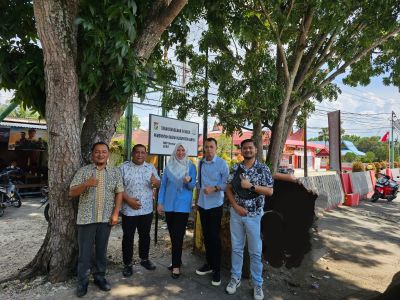 Sebuah Fisik Aset Milik Pemkab Kampar, Dipasang Plang Oleh BPKAD Bersama Kejari Kampar