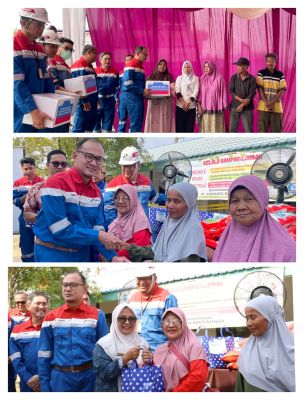 Syukuran Keselamatan, PHR Berbagi Paket Sembako dan Edukasi Keselamatan untuk Warga Bangko dan Duri